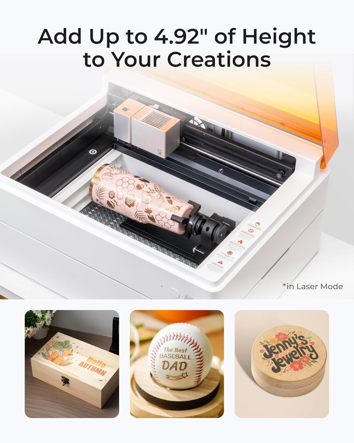 M1 Ultra Laser Cutter and Engraver Machine, 4-In-1 Craft Machine with 10W (10000Mw) Class I Laser Engraver, Inkjet Printing, Blade Cutting, Pen Drawing, Use on 1000+ Materials - Premium Bundle