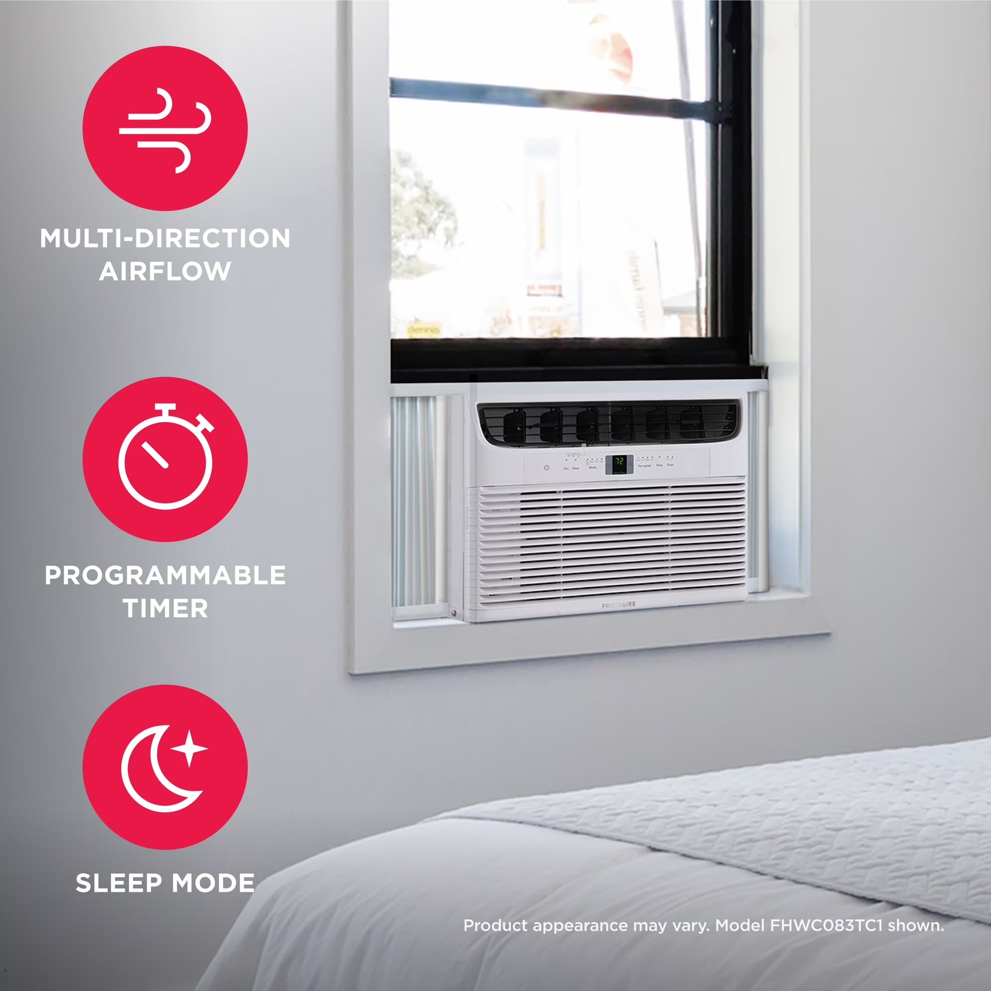 6,000 BTU Window Room Air Conditioner up to 250 Sq Ft, White