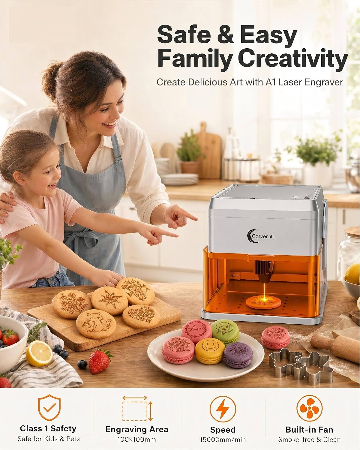 A1 Pro 10W Mini Laser Engraver with Camera, Portable Laser Engraver and Cutter Desktop Lazer Engraving Machine for Wood Leather Painted Metal Glass, Home DIY, Small Business, Class 1