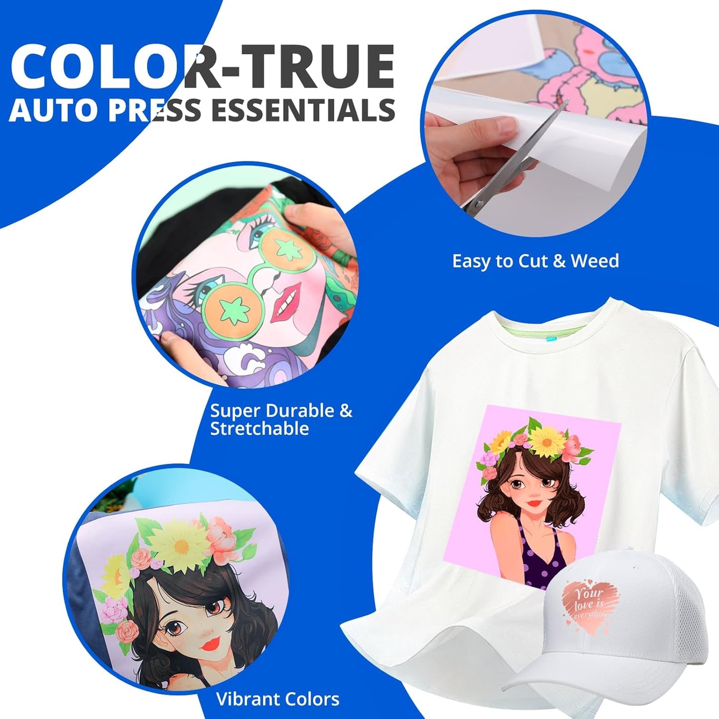 【Premium Bundle】  Automatic Heat Press 2 +  Automat Heat Press Accessories Kit, Heat Press Machine for T Shirts with Adjustable Pressure & Higher Heating Height, Heats up Fast and Evenly