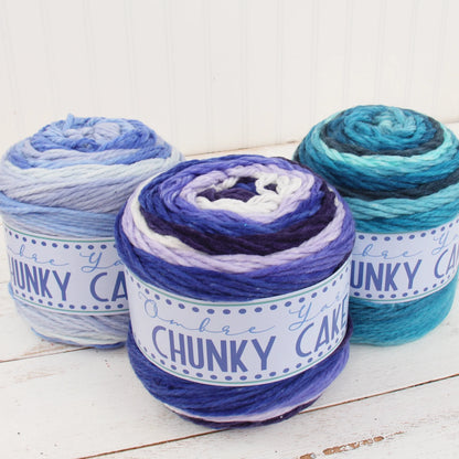 Threadart Ombre Yarn - Big Chunky Yarn Cake, 300G (316 Yards) – Thick Super Bulky #6 for Knitting & Crochet - Variegated 100% Soft Acrylic Fiber - Cherry Blossoms 07