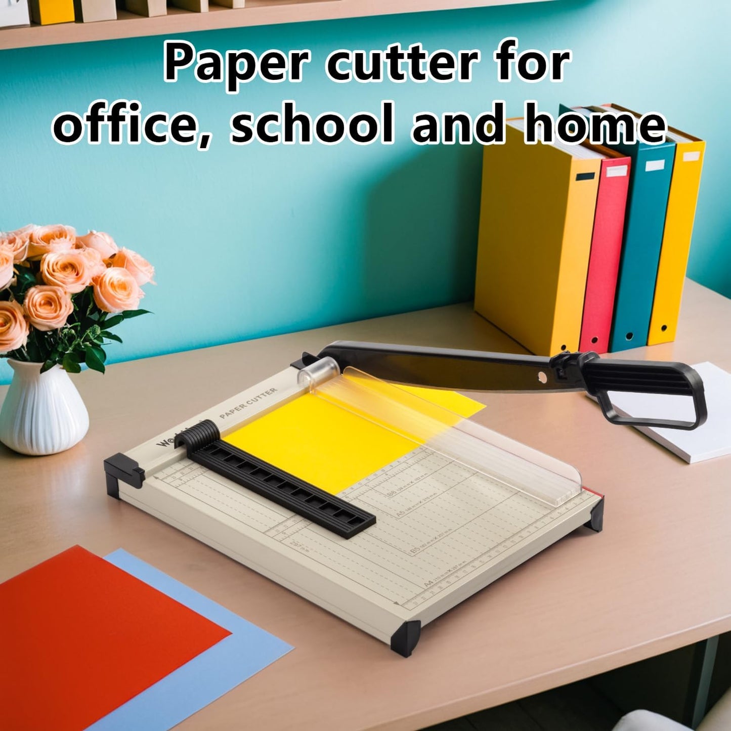 Heavy Duty Guillotine Paper Cutter 12 Inch with Safety Guard | 15-Sheet Capacity Paper Trimmer , Precision Guillotine Cutter for Cutting Paper, Card,Photos,Vinyl and More with Ease.