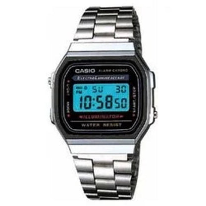 Men'S Stainless Steel Band Wristwatch, Silver & Black