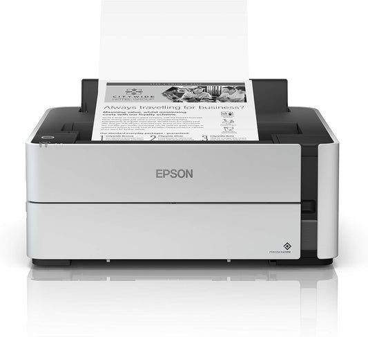 Epson Ecotank ET-M1170 Wireless Monochrome Supertank Printer with Ethernet plus 2 Years of Unlimited Ink*,White
