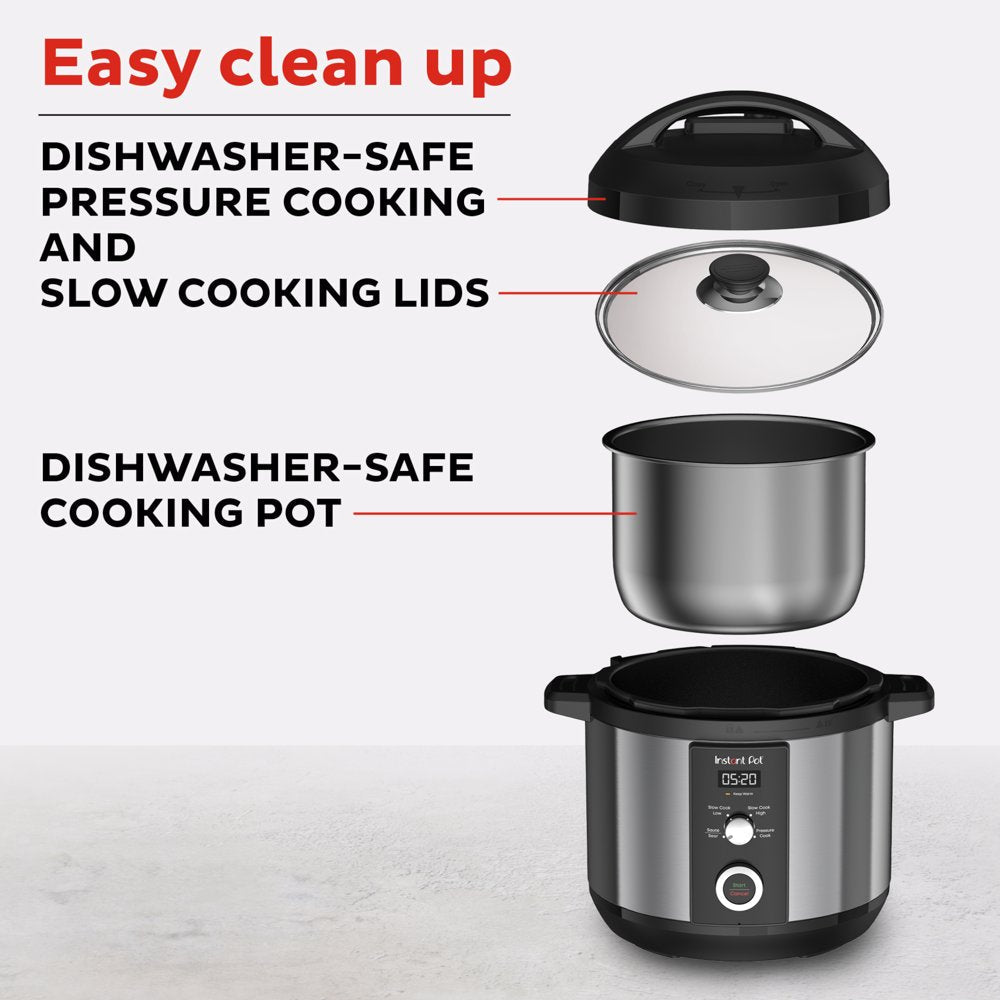 6QT Easy 3-In-1 Slow Cooker, Pressure Cooker, and Sauté Pot