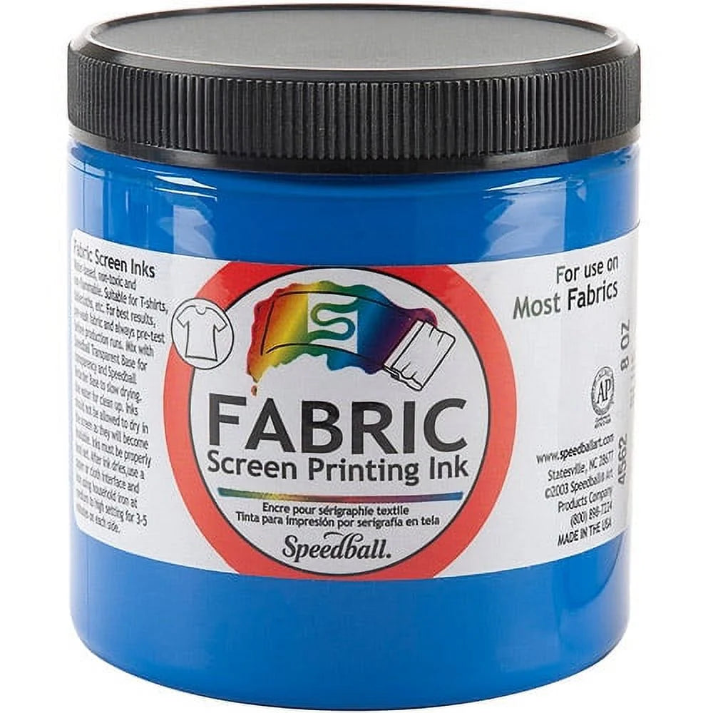 Fabric Screen Printing Ink, 8 Oz., Blue