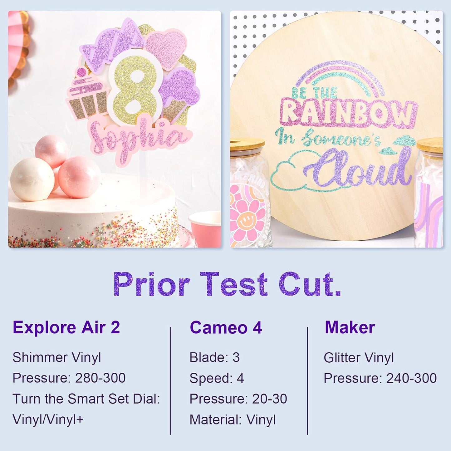 Shimmer Vinyl Glitter Adhesive Sheets for Craft Cutter 12" X 12" 10 Sheets/Pack