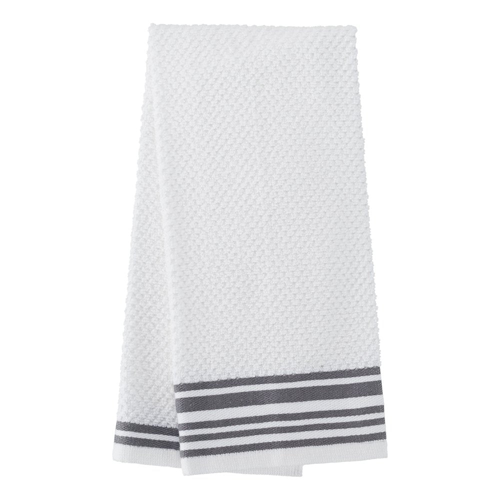 4-Pack 16”X26” Woven Kitchen Towel Set, Grey Flannel