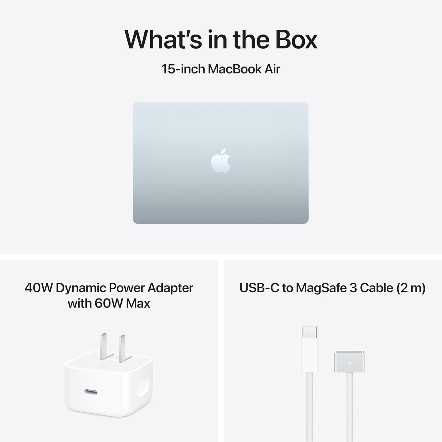 Apple 2026 Macbook Air 15-Inch Laptop with M5 Chip: Built for AI, 15.3-Inch Liquid Retina Display, 16GB Unified Memory, 1TB SSD, 12MP Center Stage Camera, Touch ID, Wi-Fi 7; Sky Blue