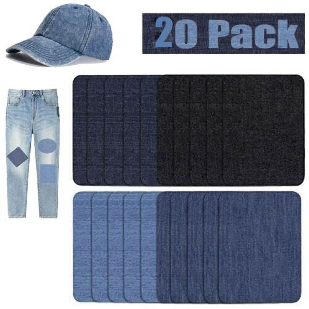DIY 20 Pieces 3" by 4" with 4 Classic Colors Multi-Color Value Pack Fabric Iron-On Patches and Other Items