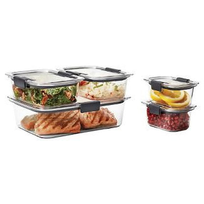 Brilliance 10 Piece Tritan Stain-Proof Food Storage Variety Set