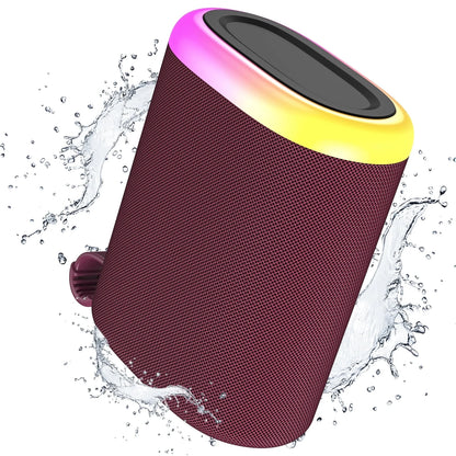 20W Portable Bluetooth Speaker with Stereo Sound, IPX7 Waterproof Wireless Speakers, 6 RGB LED Modes, up to 40H Playtime, BT5.3, TWS Pairing, for Home/Bathroom/Party/Outdoor/Beach, Gift Ideals