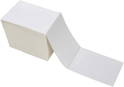 Fanfold 4 X 6 Direct Thermal Labels White Perforated Shipping Label, 500 Labels per Stack,1 Stack