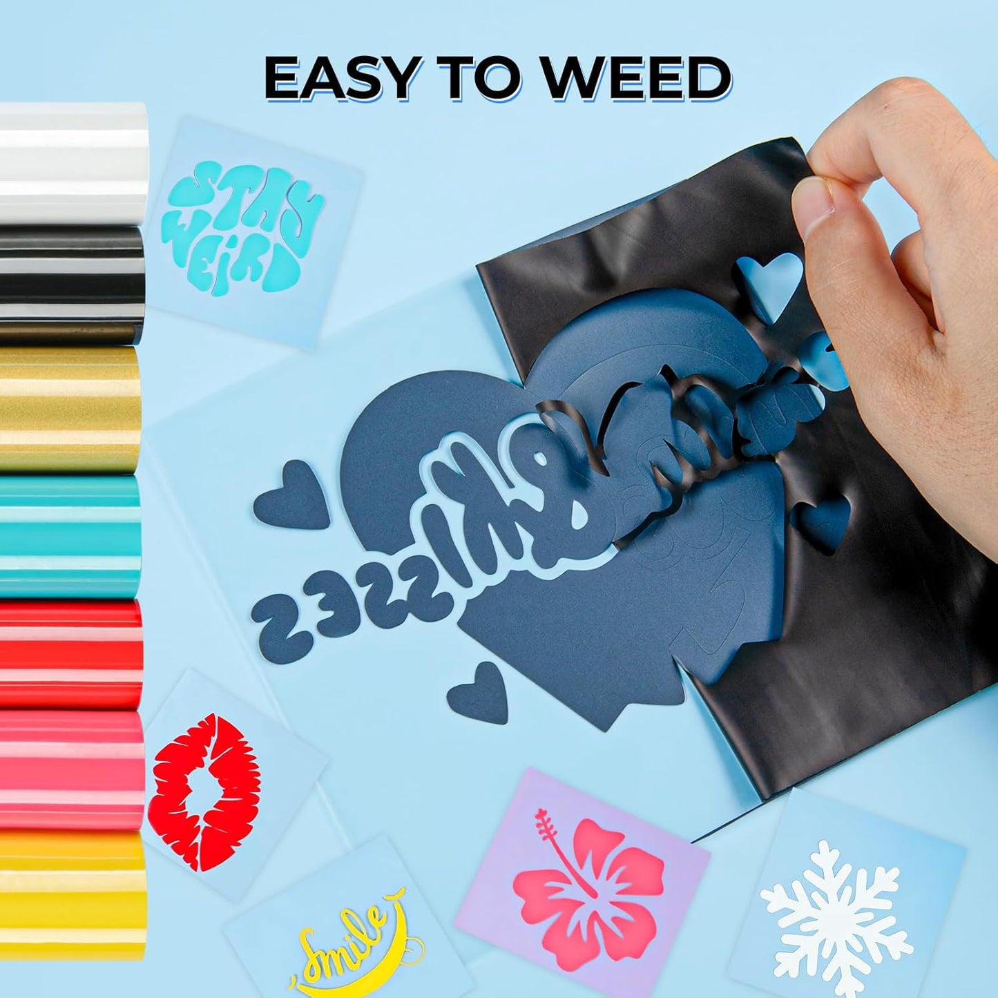 Heat Press Mini Heat Press Machine, Small Heat Press +  Heat Transfer Vinyl Roll -12 X 4FT Black HTV Vinyl for T-Shirts