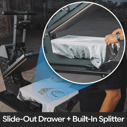16" X 20" Double Station Auto-Open Hybrid Heat Press with Platens
