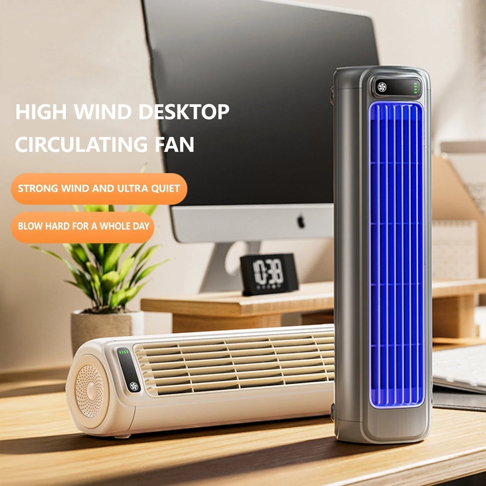 Sherum Cooling Ace, 2025 New Cooling Ace Air Conditioner, Compact, Portable ＆ Convenient Desktop Tower Fan with Three Speed Settings and Silent Operation for Kitchen, Bedroom, Outdoor Picnic (Gray)