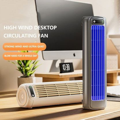 Sherum Cooling Ace, 2025 New Cooling Ace Air Conditioner, Compact, Portable ＆ Convenient Desktop Tower Fan with Three Speed Settings and Silent Operation for Kitchen, Bedroom, Outdoor Picnic (Gray)