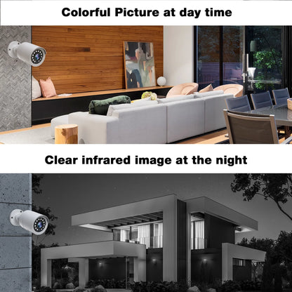 SC35 8CH CCTV Security Camera System Outdoor with 3TB Hard Drive 8Pcs Wired 1080P Bullet Surveillance Cameras HDMI Connector