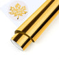 Gold Metallic Chrome HTV Heat Transfer Vinyl, Soft Foil Gold Iron on Vinyl for Halloween T-Shirts Easy to Cut & Weed DIY Heat Press Design,12" X 6Ft