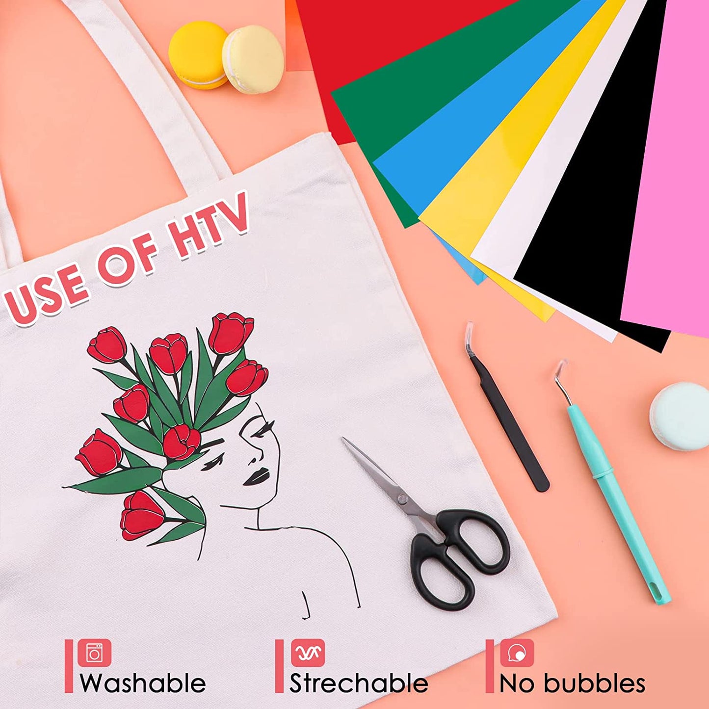 Auto Heat Press Machine for T Shirts & 38 Pcs Accessories Bundle for Cricut Joy