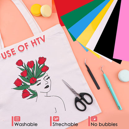 Auto Heat Press Machine for T Shirts & 38 Pcs Accessories Bundle for Cricut Joy