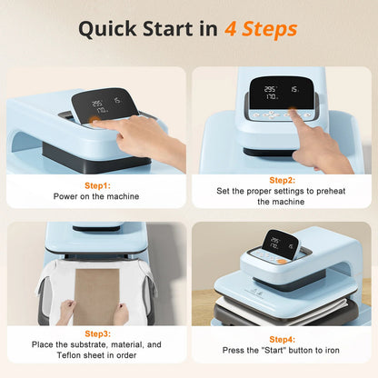 [New Customer Exclusive]Htvront Auto Heat Press 2-15X15+55 Pack Heat Press Accessories