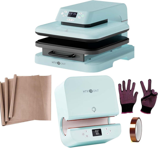 Auto Heat Press Machine for T Shirts, Auto Tumbler Heat Press, Blue