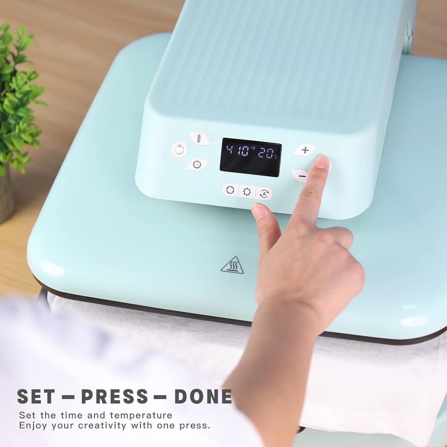 Loklik Cutting Machine 2 & Auto Heat Press 15X15 Light Blue