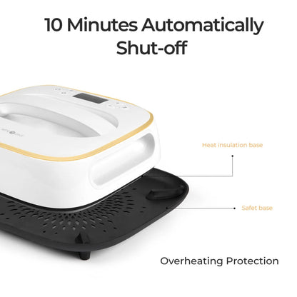HTVRONT Portable Heat Press Machine, for T-Shirts, Iron Press for Sublimation Handed Iron for Heating Transfer Projects, 10"X 10"