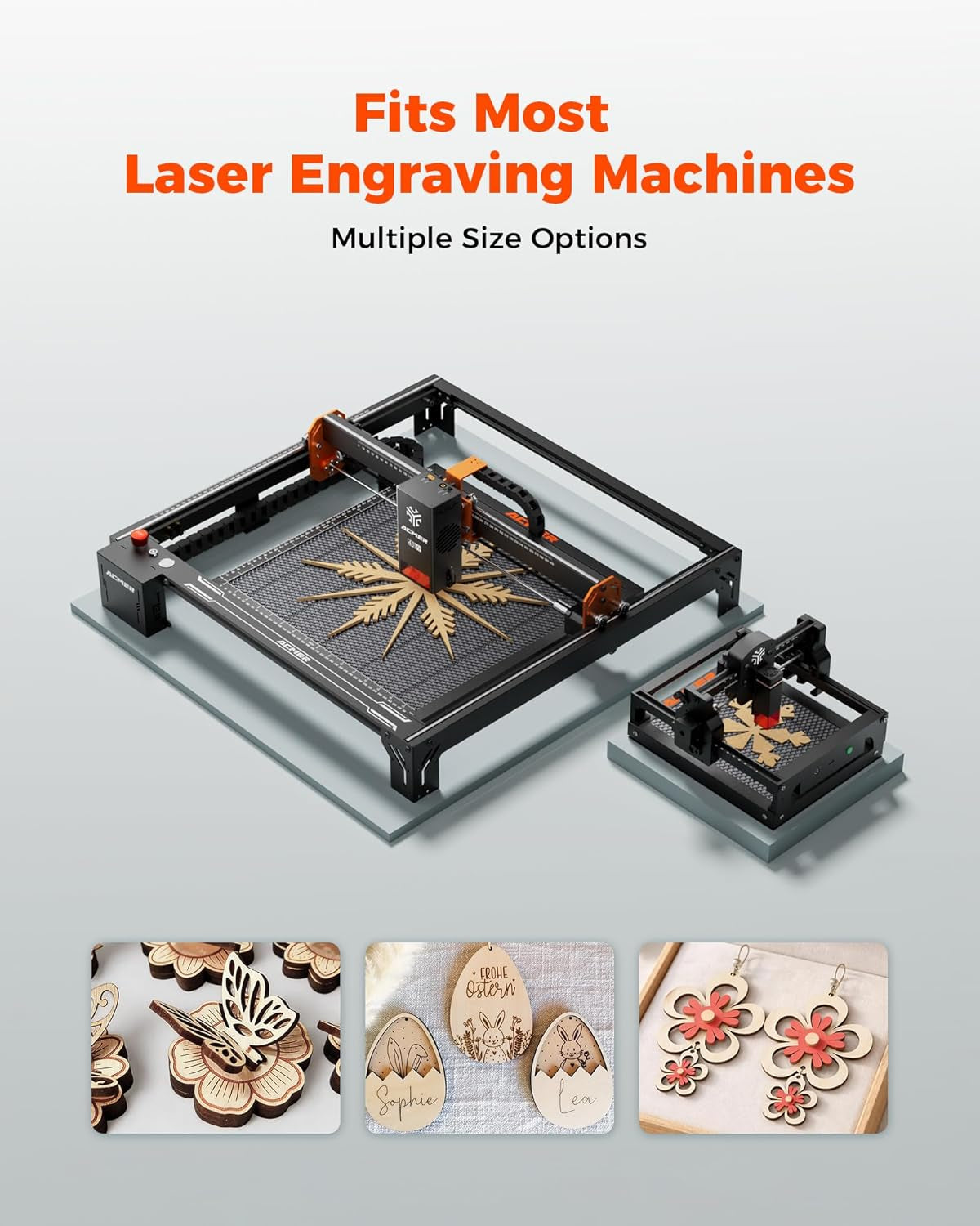 ACMER Honeycomb Laser Bed 300 * 300Mm, Laser Engraver Honeycomb Working Table with Aluminum Backing Plate, Cutting Table for Diode CO₂ Fiber Laser Engravers, Desktop Protection