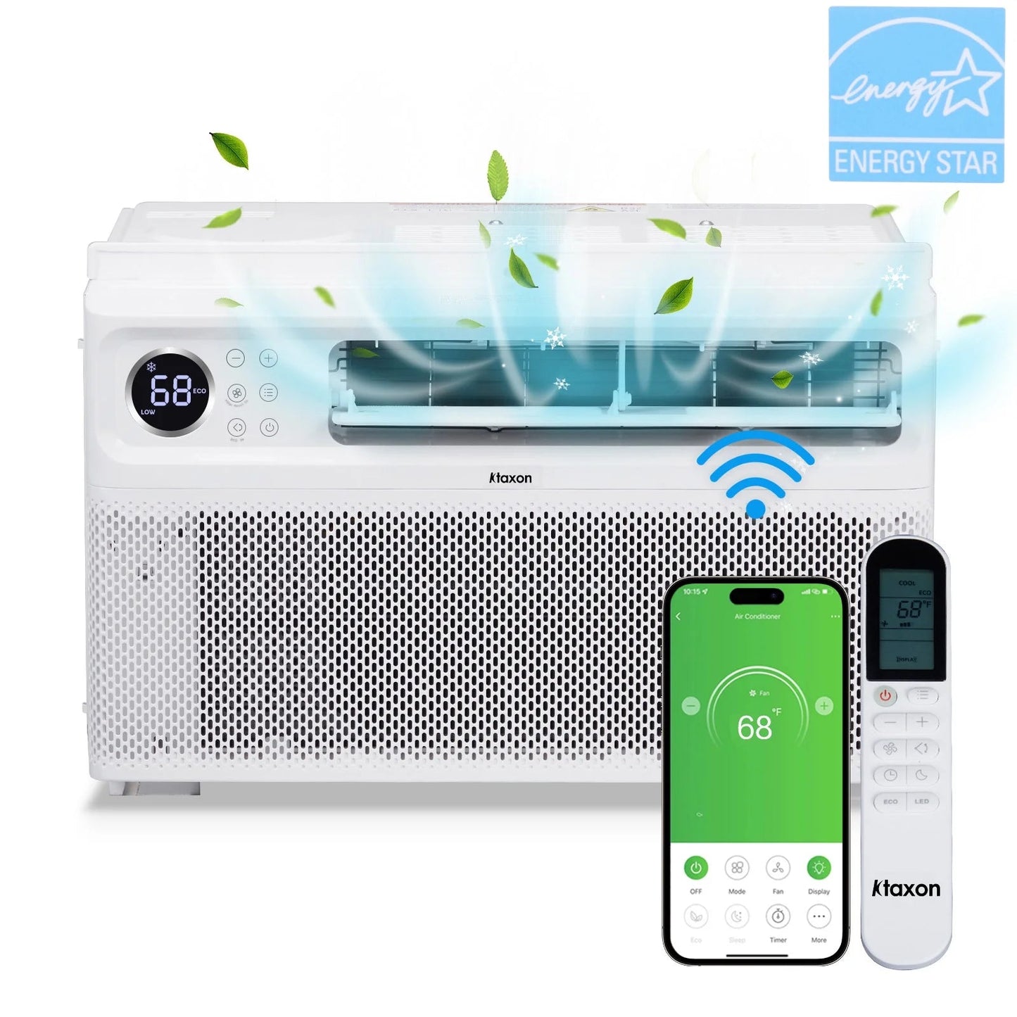 Energy Star 8000 BTU Inverter Window Air Conditioner, Energy-Saving Window AC Unit with APP & Voice Control, Ultra Quiet & Easy Installtion Design, Work with Alexa/Google Assistant, 115V/60Hz