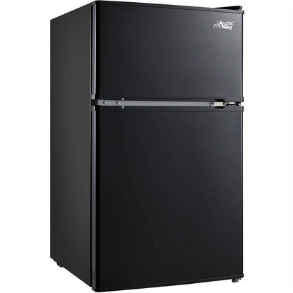 3.2 Cu Ft Two Door Compact Refrigerator with Freezer, Black