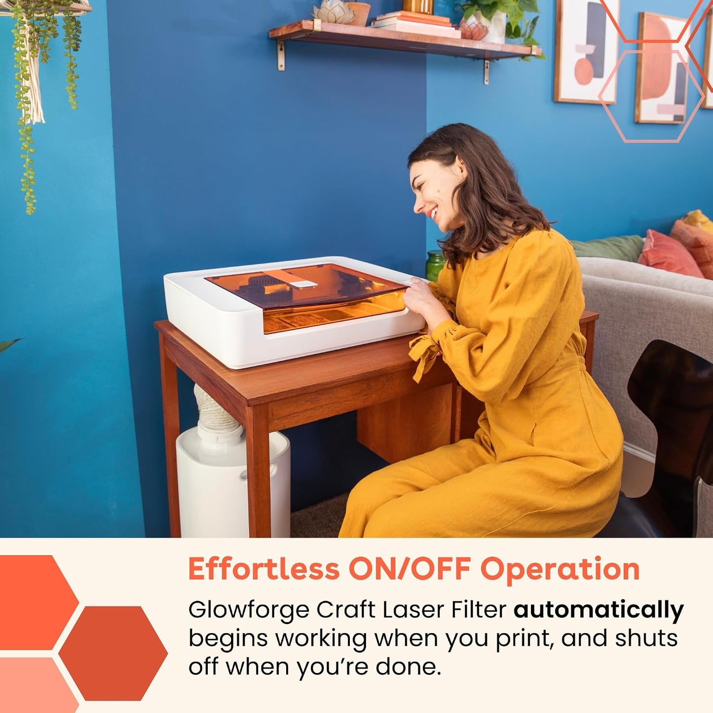 Glowforge Craft Laser Filter - Compatible with Aura and Spark - with Activated Carbon Filters - No Need to Window Vent - Excellent Laser Engraver Filtration