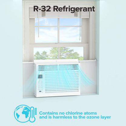 6,000 BTU Window Air Conditioner with Remove Control , for Room AC Unit Air Conditioner Easy Installation, Cools up to 250 Sq. Ft