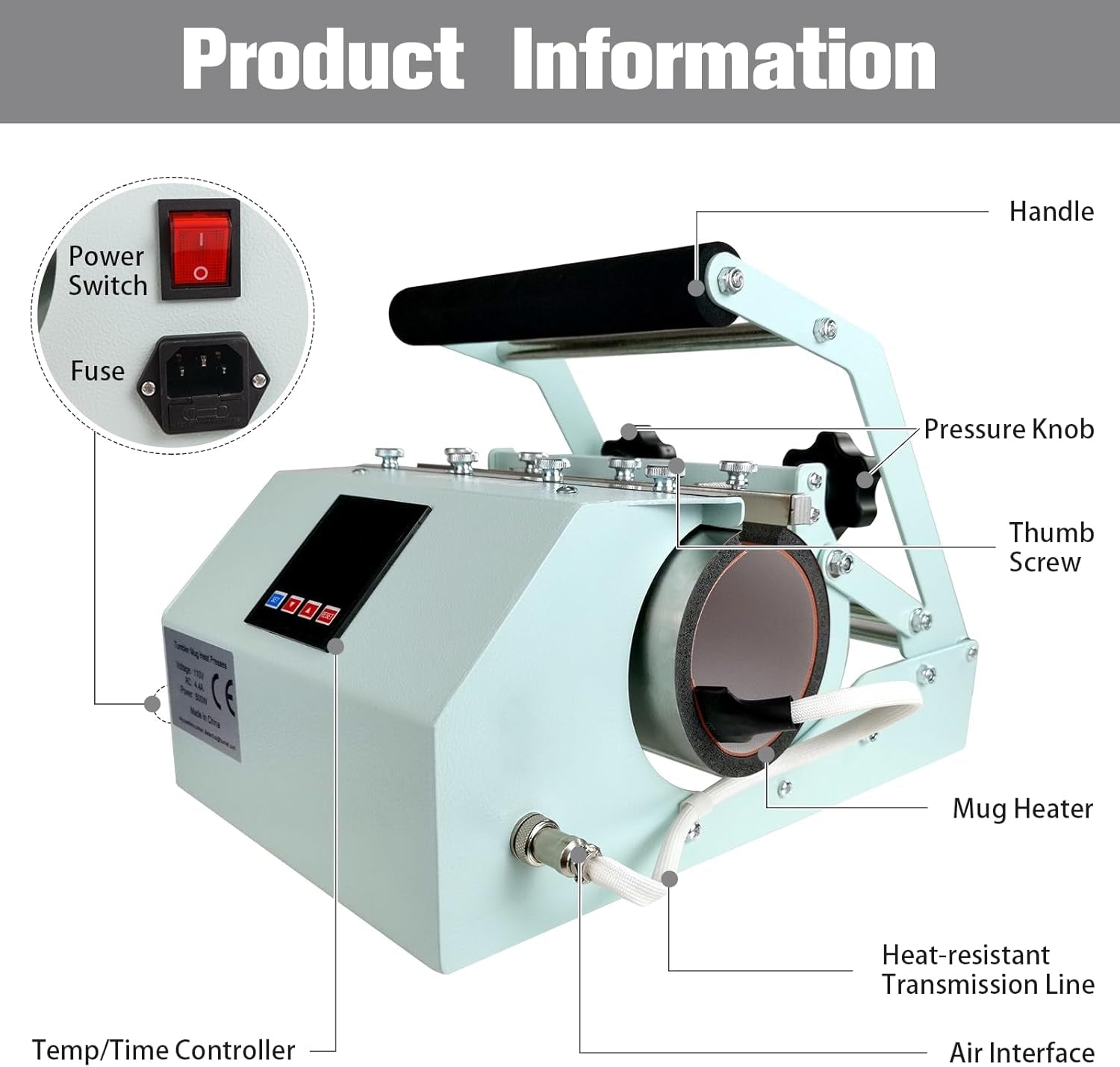 Bettersub Tumbler Mug Heat Press Machine 30 OZ 20 OZ 16 OZ Sublimation Straight Skinny Tumbler Mug Sublimation Print 11 OZ 15 OZ Sublimation Mug Heat Transfer Teal