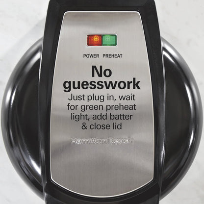 Belgian Waffle Maker with Easy to Clean Non-Stick Plates, Black 26072
