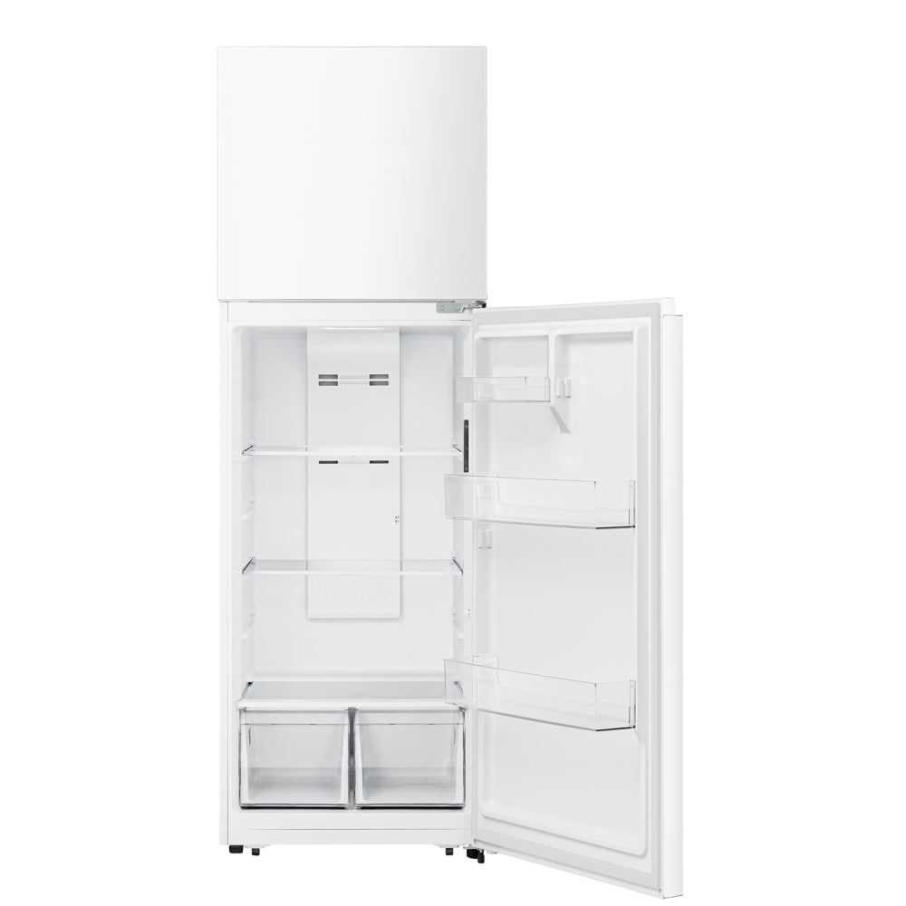 18 CF Top Mount Freezer Refrigerator- White