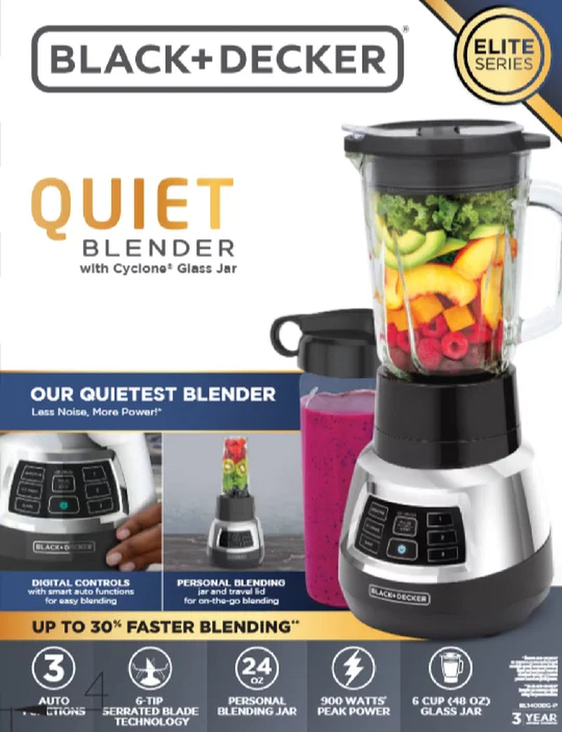 Quiet Blender with Cyclone® Glass Jar, BL1400DG-P