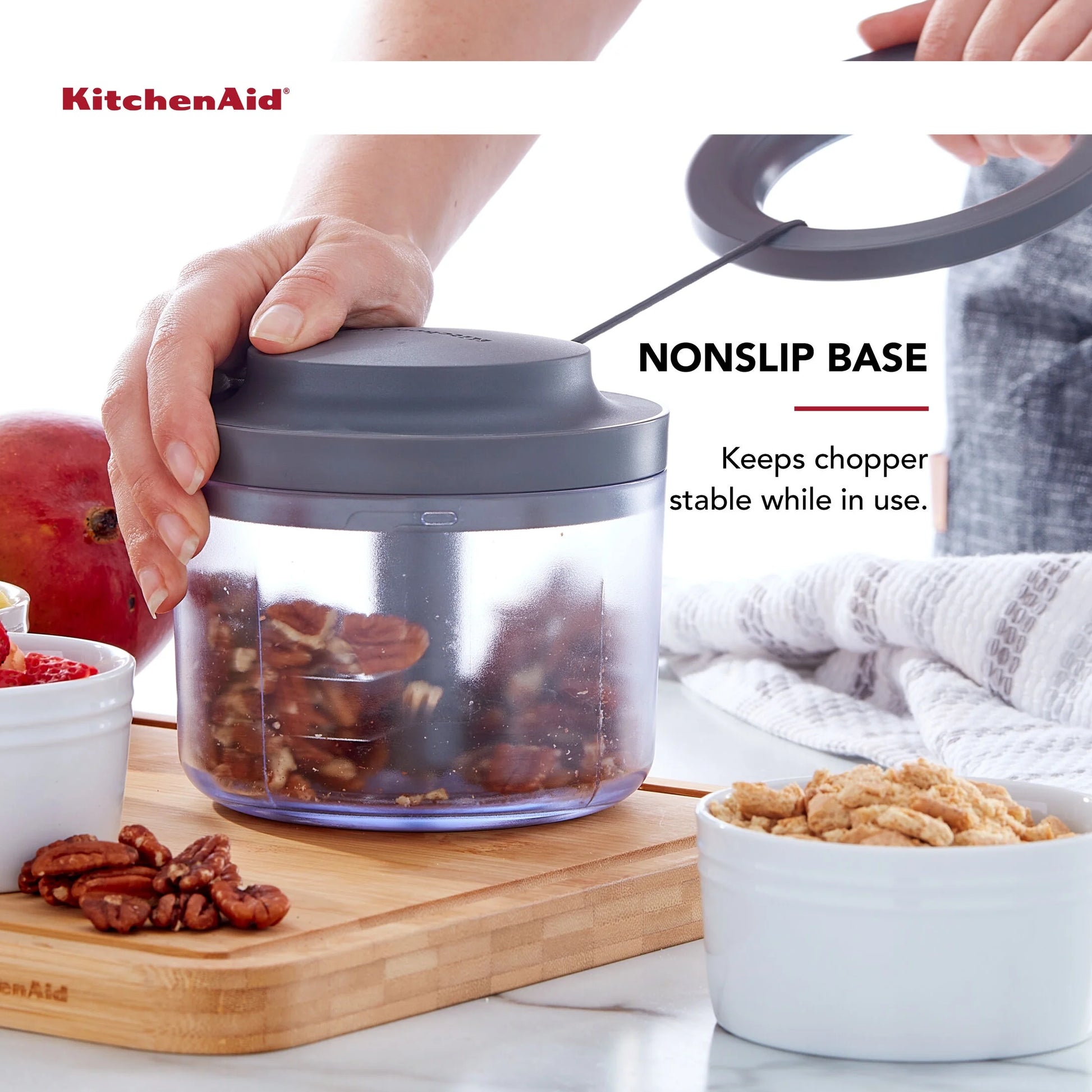 Manual Pull Food Chopper and Processor, Charcoal