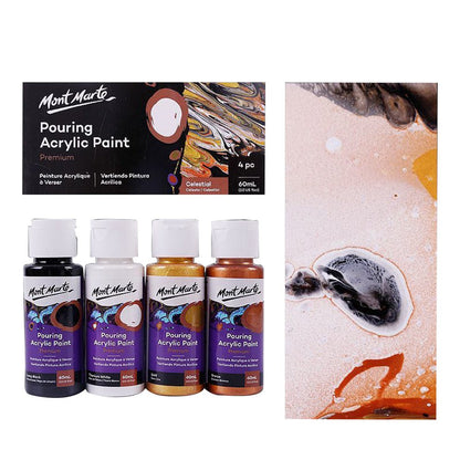 4Pcs Pouring Acrylic Paint Kit 4 Colors Liquid Acrylic Pigment Easter Supplies