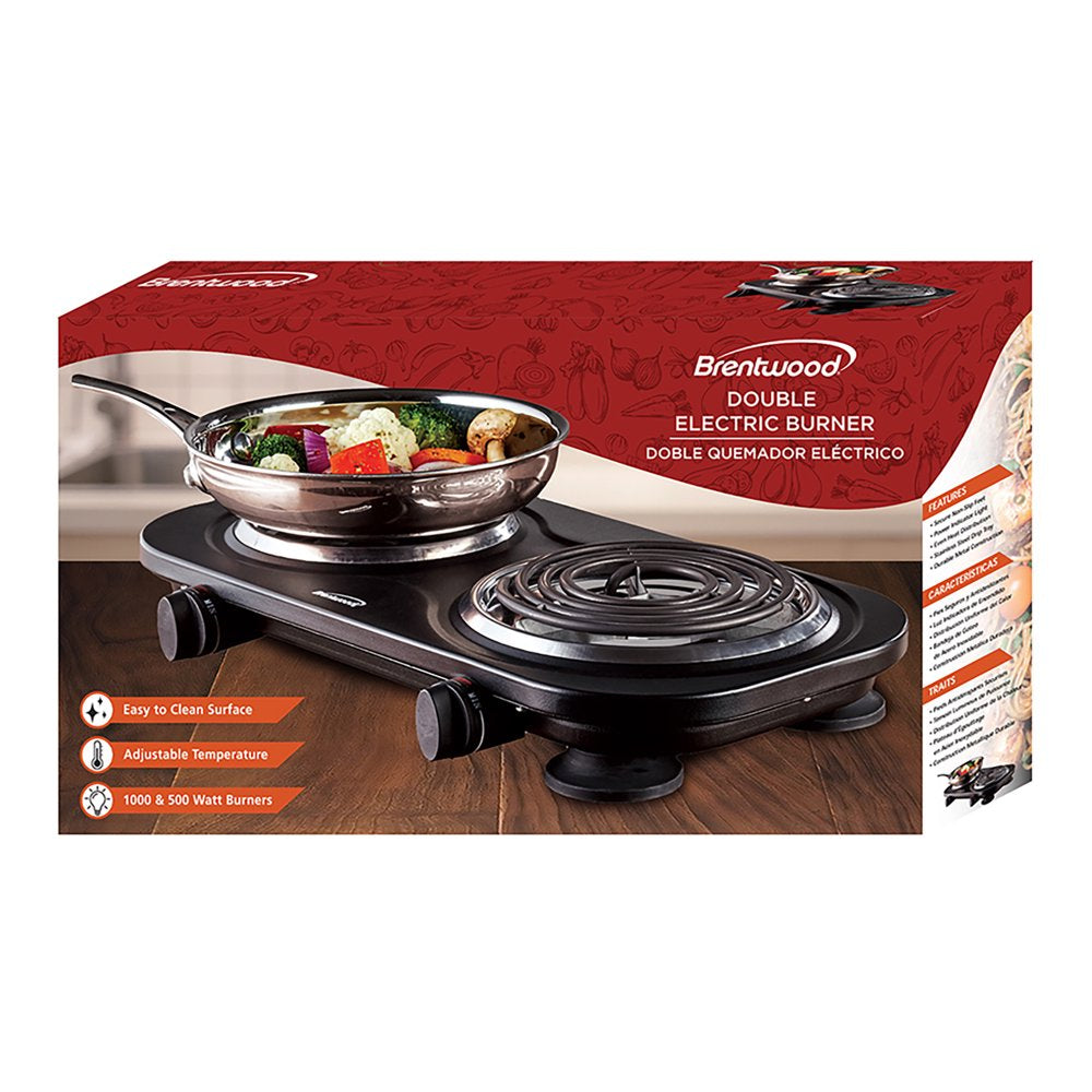 1,500-Watt Double Electric Burner (Black)