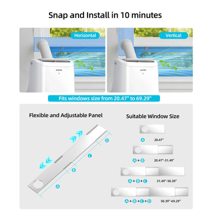 Portable Air Conditioners 6000 BTU, Portable Ac Units for Bedroom with Fan & Dehumidifier, 24H Timer with App/Remote/Timer/Led Display