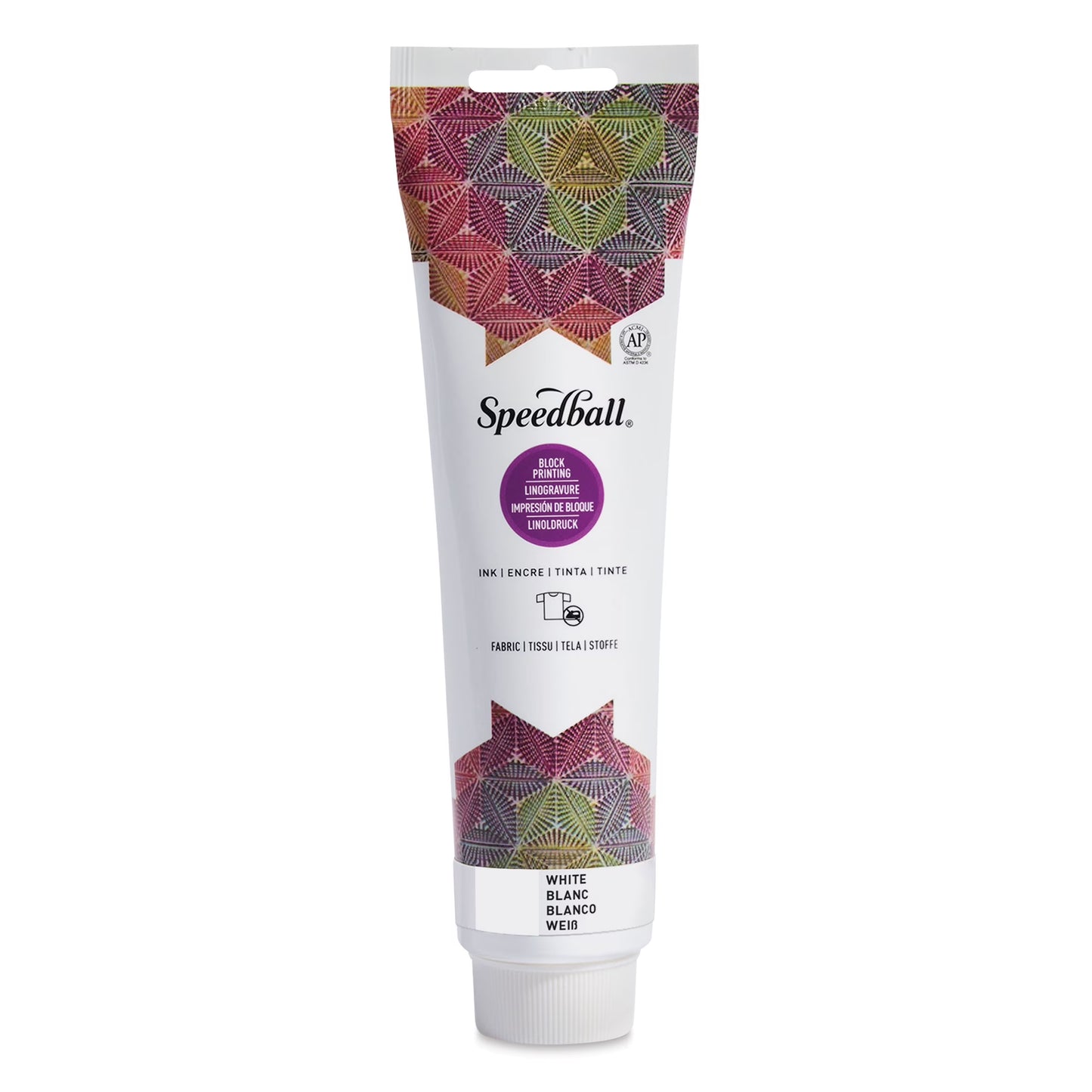 Fabric and Paper Block Printing Ink - White, 5 Oz