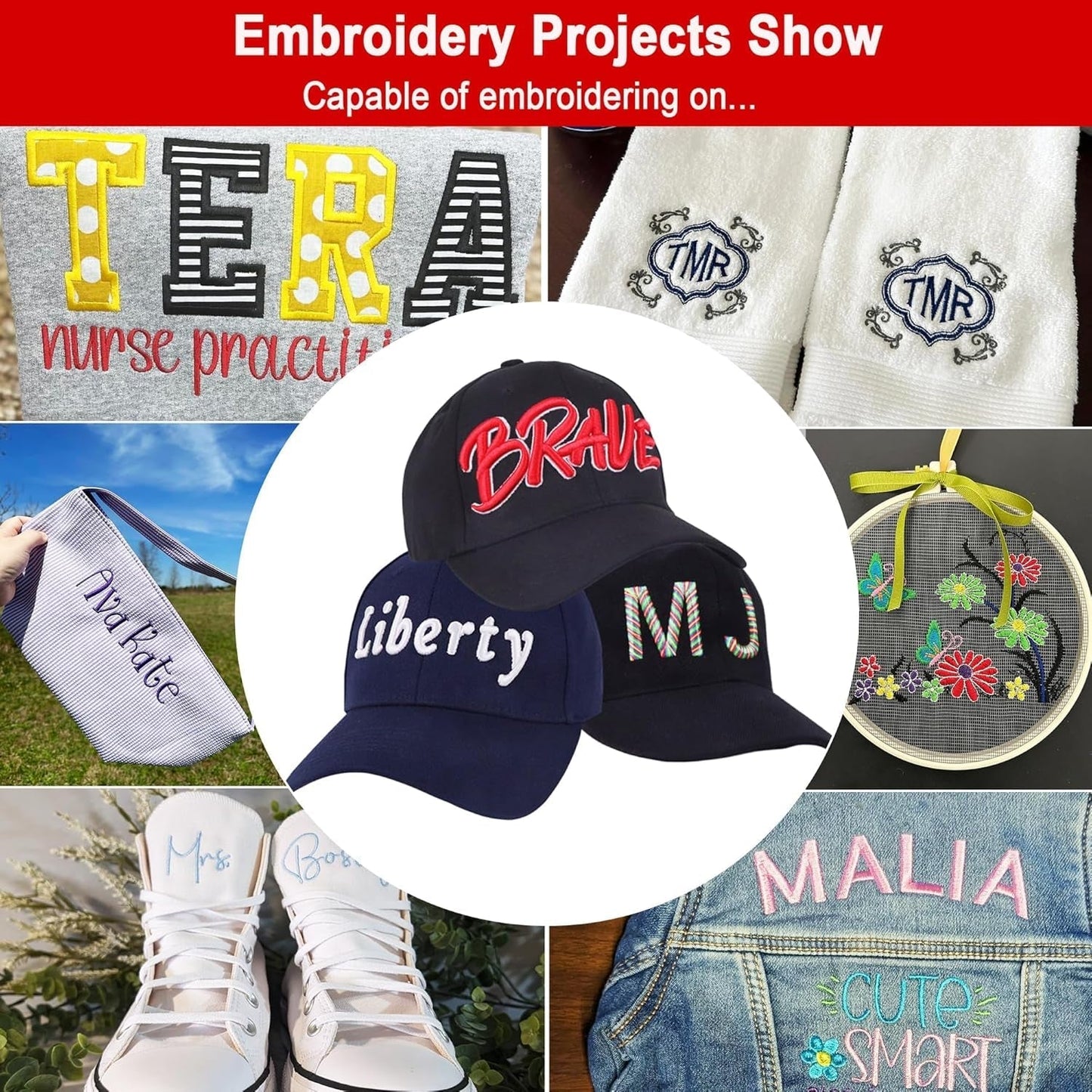 S-1501 Commercial Embroidery Machine with 15 Needles,14"X20" Embroidery Area,1200Spm Max Speed,12" Touch Screen, Wifi Available, Capable of Embroidering on 3D Caps, Flat, T-Shirt and More