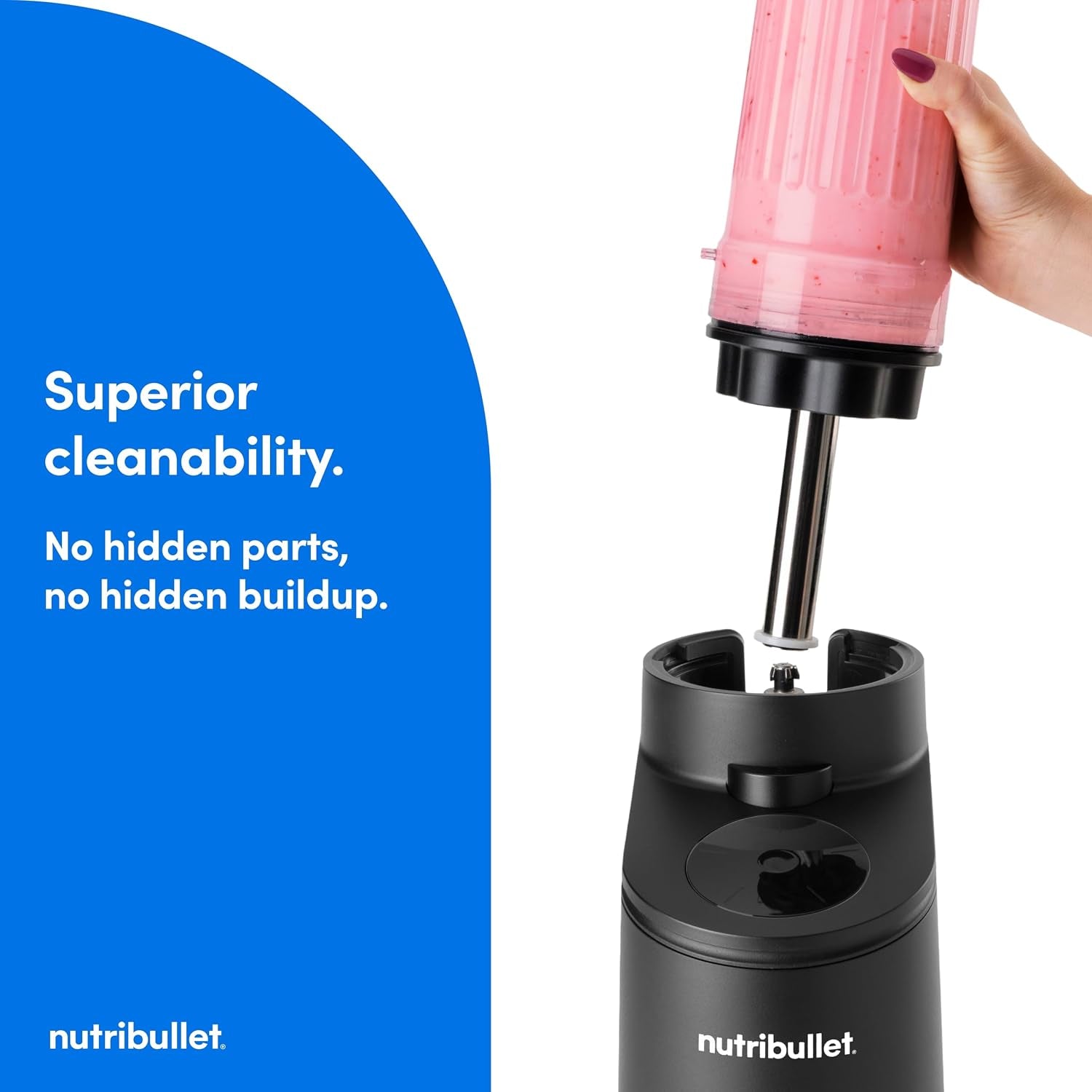 Nutribullet Chill Ice Cream Maker, for Gelato, Sorbet, Frozen Yogurt, Smoothie Bowls, Compact Size, (2) Dishwasher Safe 16 Oz. Pint Cups with Lids, Black, NBD50100AK