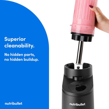Nutribullet Chill Ice Cream Maker, for Gelato, Sorbet, Frozen Yogurt, Smoothie Bowls, Compact Size, (2) Dishwasher Safe 16 Oz. Pint Cups with Lids, Black, NBD50100AK