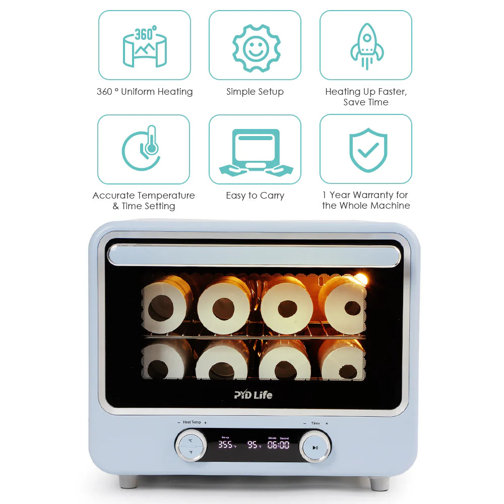 40 L Sublimation Oven Sublimation Starter Beginner Kit Bundle with 20 OZ Sublimation Tumblers,Cup Tumbler Cradle,Shrink Wrap Films and Heat Blower Foldable Handle