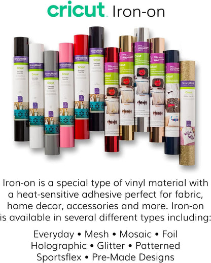 Black Cricut Everyday Iron-On Vinyl 12X24,1