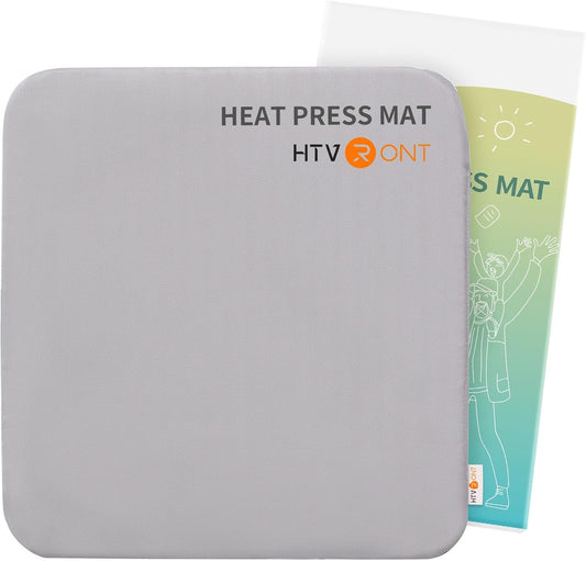 Heat Press Mat Compatible with Cricut Cutting Machine, Heat Press Pad 15"X15" for Craft Vinyl Ironing Insulation Transfer, Double Sides Applicable Heat Mat for Heat Press Machines