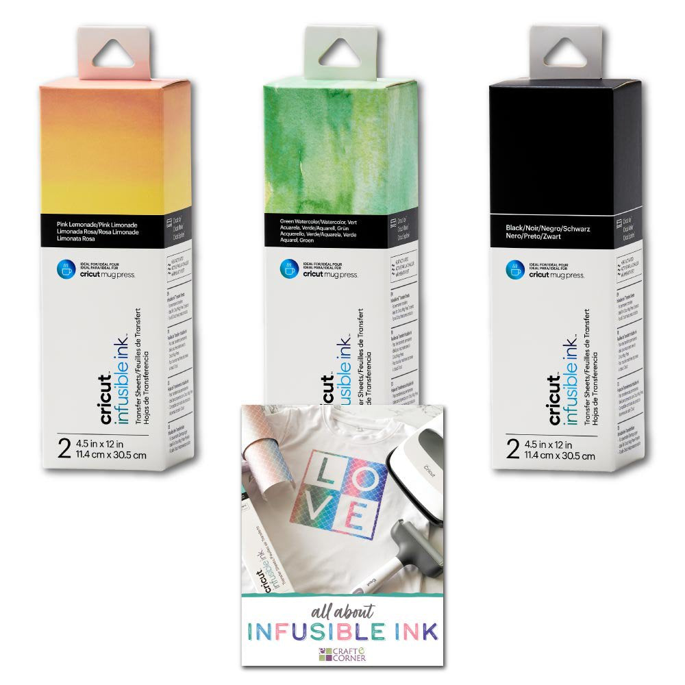 Infusible Ink Transfer Sheet Bundle for Mug Press, Pink Green Watercolor